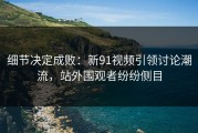 细节决定成败：新91视频引领讨论潮流，站外围观者纷纷侧目